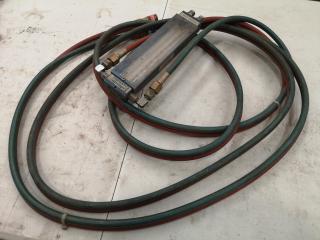 Welding Gas Hose Assembly w/ Eutectic Castolin Gauge