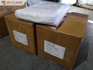 72x White Cotton Bath Mat Towels, Commercial Bulk Lot, New