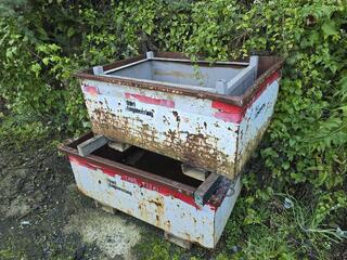 3 x Steel Scrap Bins