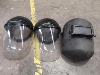 2x Workshop Face Sheilds + 1x Welding Mask