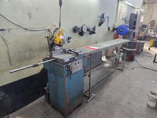 Brobo Cold Cut Saw with Roller Table