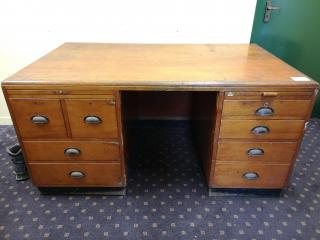 Antique Vintage Wood Office Desk