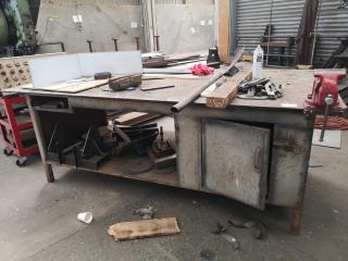 Heavy Duty Steel Topped Workbench