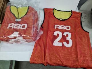 23x R80 Numbered Reversable Team Bibs, Size XXL