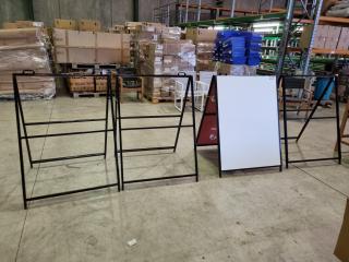 4 x Double Sided Retail Display Boards