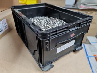 Bin of Square Drive Euro No.2 Screws, 6x11mm, Bulk Lot.
