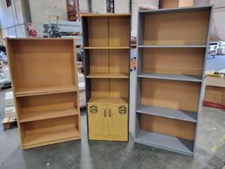 3x Assorted Office Shelving Units
