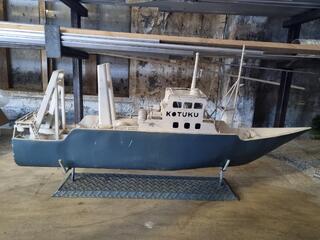 Steel Custom Built Model of Fishing Vessel Kotuku