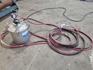 Almax 10L Air Pressure Pot w/ Hose & Paint Spray Gun
