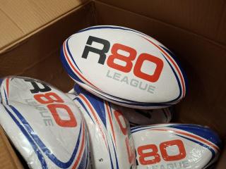 8 R80 Senior League Trainer Rugby Balls