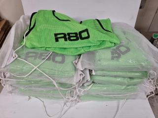 122x R80 Green Mesh Training Bibs, Size M