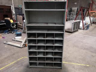 Steel Workshop Pigeon Hole Parts Storage Shelf Unit