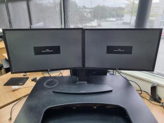 2x LG 24" FHD IPS Monitors w/ Dual Monitor Stand