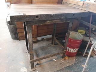 Heavy Steel Workshop Table
