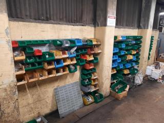 Wall Mounted Storage Units (Assorted Nuts, Bolts Miscellaneous Parts)