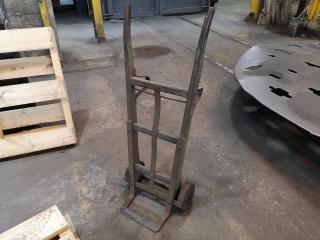 Vintage Antique Wooden Sack Barrel Trolley, Hillside Workshops Labeled