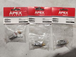 3 x Apex Repair Kits for 220/225 HiLo Float Valves