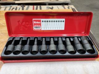 Kokon INHEX Socket Set, 10-Piece, Imperial Sizing