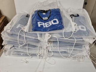 150x R80 Blue Mesh Training Bibs, Size Junior