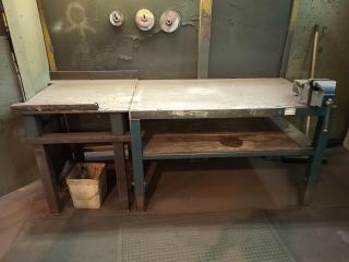Large Steel Workshop Bench