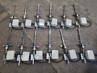 12x Hyperlink Yagi 900Mhz Antennas HG909Y