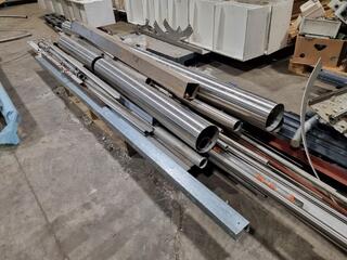 Assorted Off-Cut Steel Tubes, Box, Angle Lengths