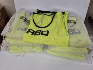 66x R80 Yellow Mesh Training Bibs, Size XXL