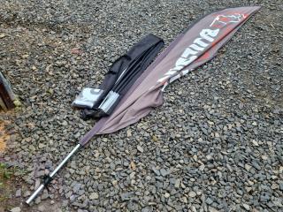 2x Flexable Retail Flag pole assrmblies