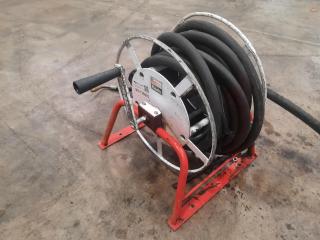10M Oil Hose & Reel with attached Digitally Metered Nossel
