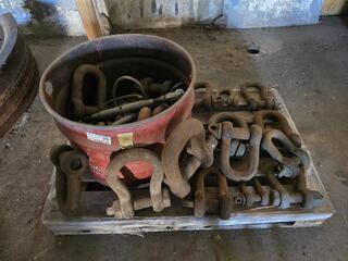 Lot of Very Large D Shackles 