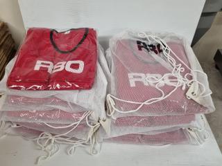 100x R80 Red Mesh Training Bibs, Size S
