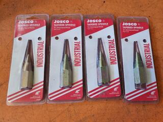 4x Josco 14x2mm Tapered Spindles, New