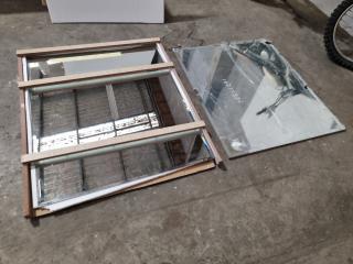 2x Beveled Edge Wall Mirrors