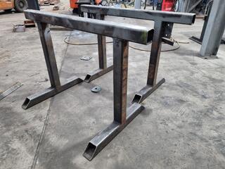 Pair of Heavy Steel Sawhorses