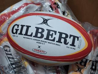 10 Gilbert Pathways Junior Rugby Match Balls