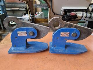 2x Titan Horizontal Plate Clamps, 3-Ton Capacity Combined