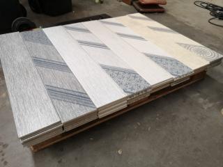 56x Styled Porcelian Floor Tiles in 4x Shades.