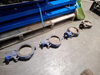 4 Assorted Butterfly Valves