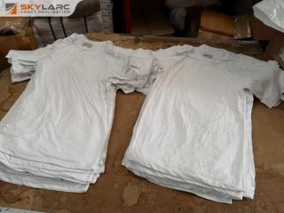 50x Plain White T-shirts, Size Medium, Bulk Lot