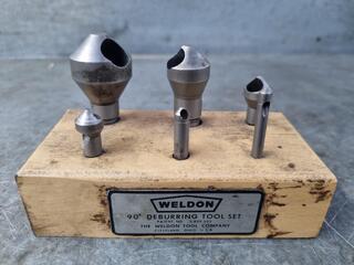 6-Piece Weldon 90⁰ Deburring Tool Set