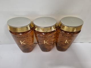 3 x Kérastase Elixer Ultime Le Bain Sublimating Oil Infused Shampoo