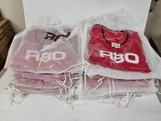 100x R80 Red Mesh Training Bibs, Size S