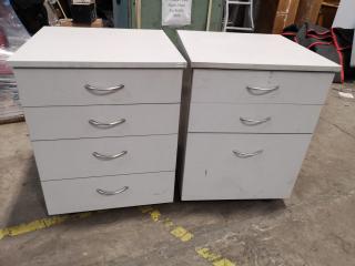 2x Office Mobile Drawer Units