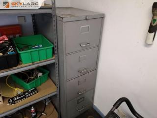 Vintage Steel 4-Drawer Drop File Cabinet
