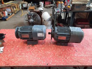 2 x Sew-Eurodrive 720-2905RPM 0.45-1.8KW Multispeed Motors