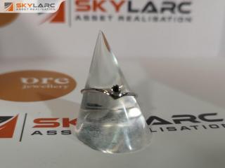 Natural Black Diamond Chevron Ring  | Sterling Silver | ORE Exclusives