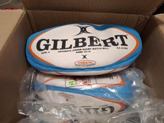 10 Gilbert Pathways Junior Rugby Match Balls