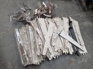 Assorted Steel Shelving Brackets + Product Wall Hooks