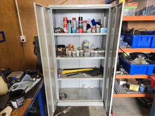 2 Door Workshop Cabinet and Contents