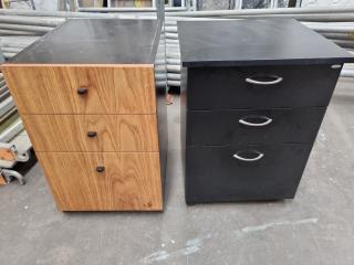 2x Assorted Office Mobile Drawer Units